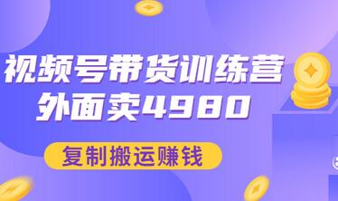 【副业项目3496期】外面卖4980【盗坤：视频号带货训练营】复制搬运赚钱（附电公商园文件）-副业帮