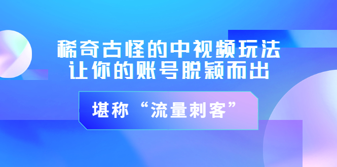 【副业项目3652期】稀奇古怪的中视频玩法，让你的账号脱颖而出，堪称“流量刺客”（图文+视频)-副业帮