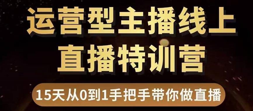 【副业项目3745期】慧哥直播电商运营型主播特训营，0基础15天手把手带你怎么做直播带货-副业帮