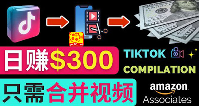 【副业项目3813期】搬运Tiktok短视频到Youtube赚钱，只需下载，合并视频，日赚300美元-副业帮