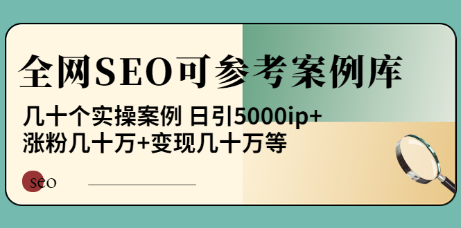 【副业项目4188期】《全网SEO可参考案例库》几十个实操案例 日引5000ip+涨粉百W+变现几十W等-副业帮