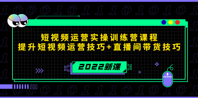 【副业项目4435期】2022短视频运营实操训练营课程，提升短视频运营技巧+直播间带货技巧-副业帮