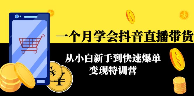 【副业项目4577期】一个月学会抖音直播带货：从小白新手到快速爆单变现特训营(63节课)-副业帮