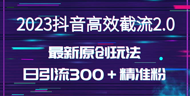 【副业项目5421期】日引300＋创业粉，独家抖音高效截流2.0玩法（价值1280）-副业帮