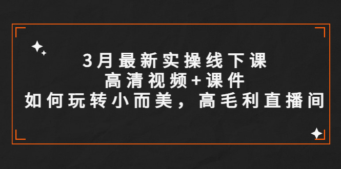 【副业项目5675期】3月最新实操线下课高清视频+课件，如何玩转小而美，高毛利直播间-副业帮