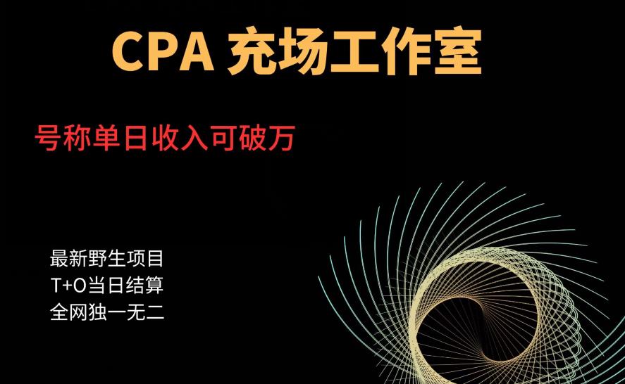 【副业项目6075期】cpa充场工作室，号称单日收入10000+（揭秘）-副业帮