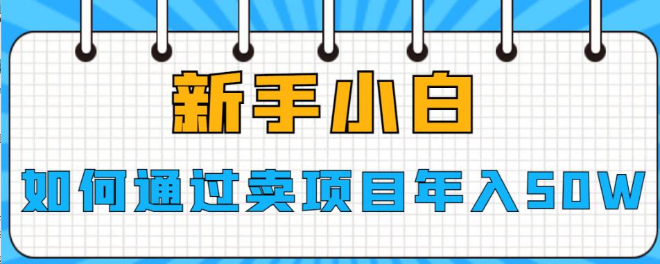 【副业项目6774期】新手小白如何通过卖项目年入50W【揭秘】-副业帮