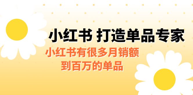 【副业项目6692期】某公众号付费文章《小红书 打造单品专家》小红书有很多月销额到百万的单品-副业帮