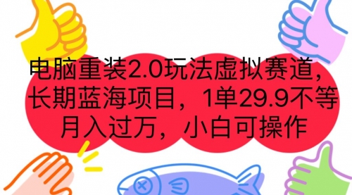 【副业项目7176期】电脑重装2.0玩法虚拟赛道，长期蓝海项目 一单29.9-副业帮