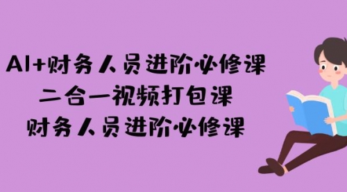 【副业项目7243期】AI + 财务人员进阶必修课二合一视频打包课，财务人员进阶必修课-副业帮