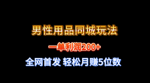 【副业8722期】一单利润200+ 男性用品同城玩法 轻松月赚5位数-副业帮