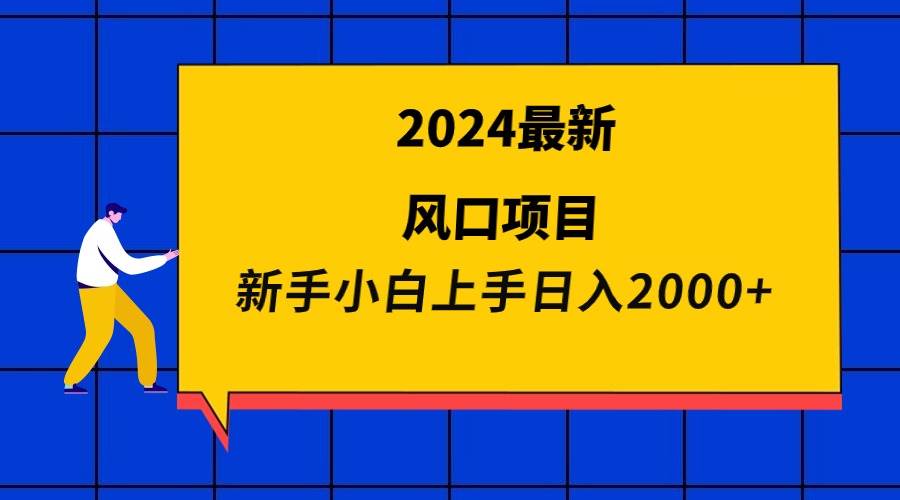 2024最新风口项目 新手小白日入2000+-副业帮