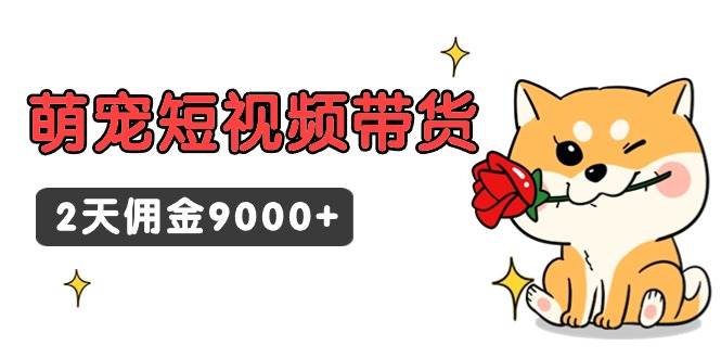 东哲日记·萌宠短视频带货，2天佣金9000+-副业帮