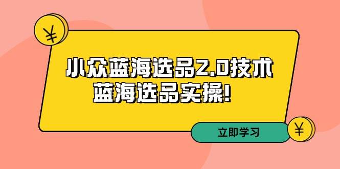 拼多多培训第33期：小众蓝海选品2.0技术-蓝海选品实操！-副业帮