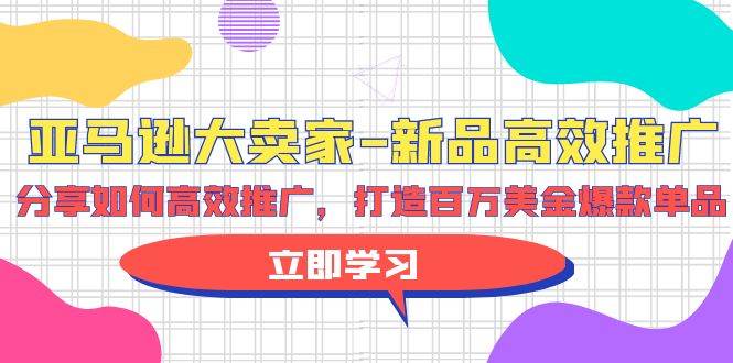 亚马逊 大卖家-新品高效推广，分享如何高效推广，打造百万美金爆款单品-副业帮