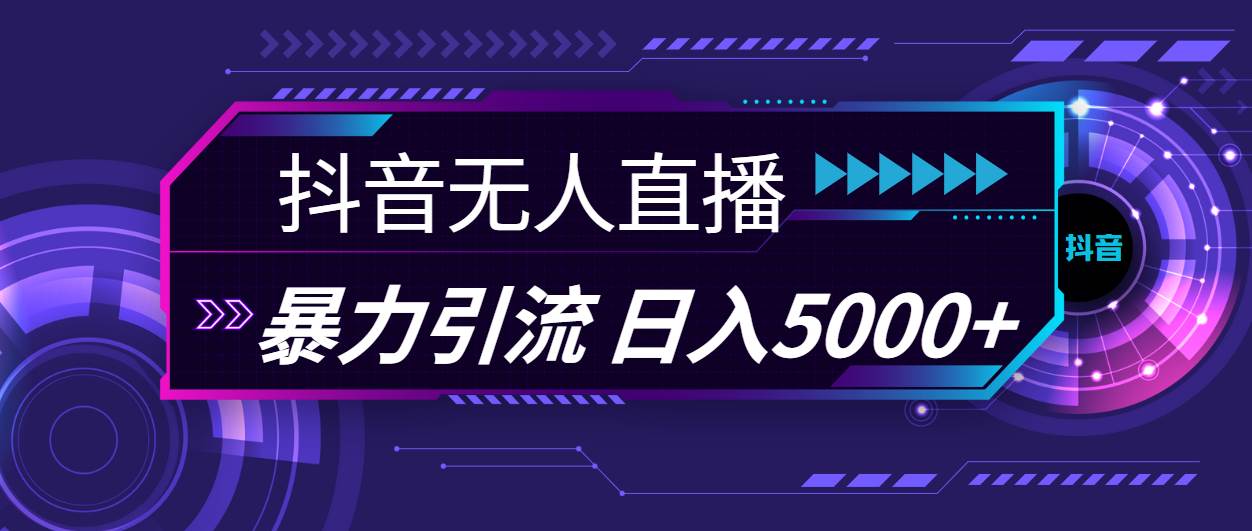 抖音无人直播，暴利引流，日入5000+-副业帮