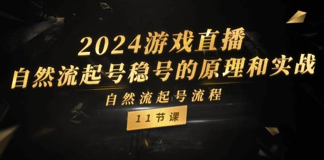 2024游戏直播-自然流起号稳号的原理和实战，自然流起号流程（11节）-副业帮