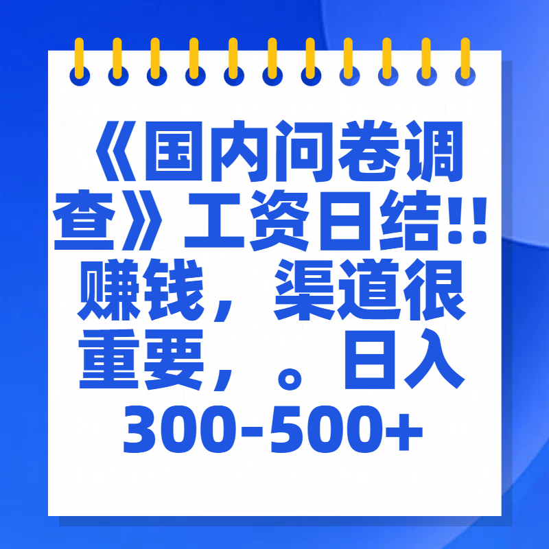 问卷调查答题，一个人在家也可以闷声发大财，小白一天2张，【揭秘】-副业帮